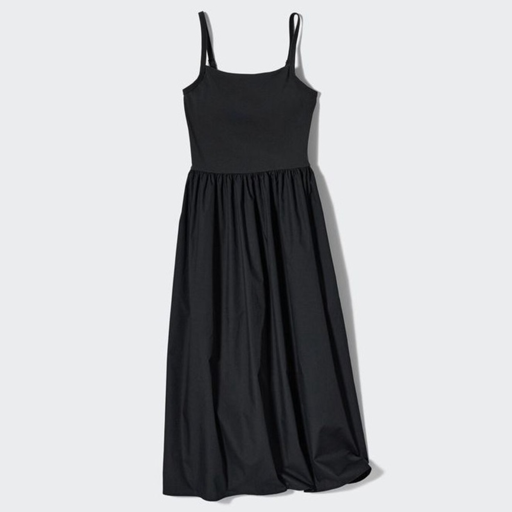 Uniqlo XS black combination bra camisole dress